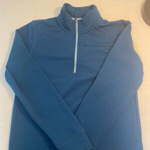 L.L. Bean Adventure Grid Fleece Quarter-Zip Pullover - Blue